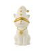 Statuette Déco Chat Cœur 29cm Blanc-1