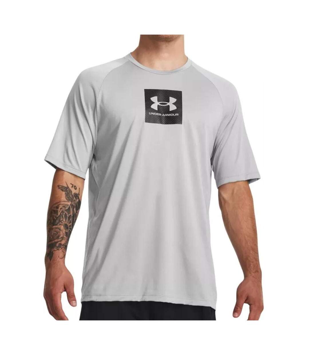 T-shirt Gris Homme Under Armour Tech Prt - L-1