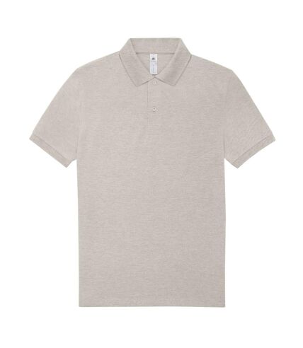 Mens my polo shirt heather gray fog B&C