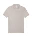 Mens my polo shirt heather gray fog B&C