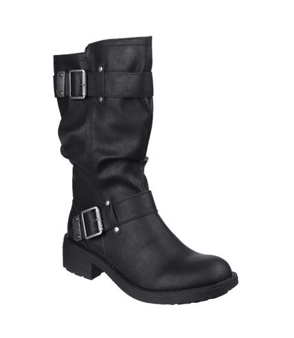 Rocket Dog Womens/Ladies Trumble Faux Leather Biker Boots (Black) - UTFS5658