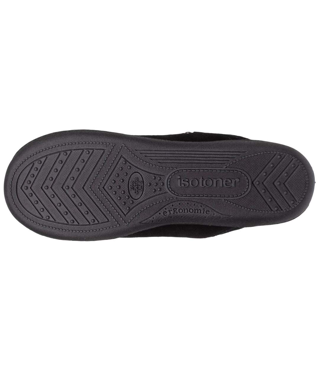 Isotoner Chaussons Mules femme ultra confortables et légères, en coton biologique et semelle à mémoire de forme-4