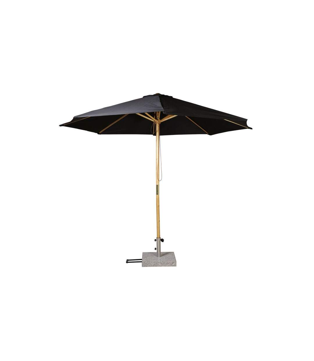 Parasol en Bois Ixos 300cm Noir-1