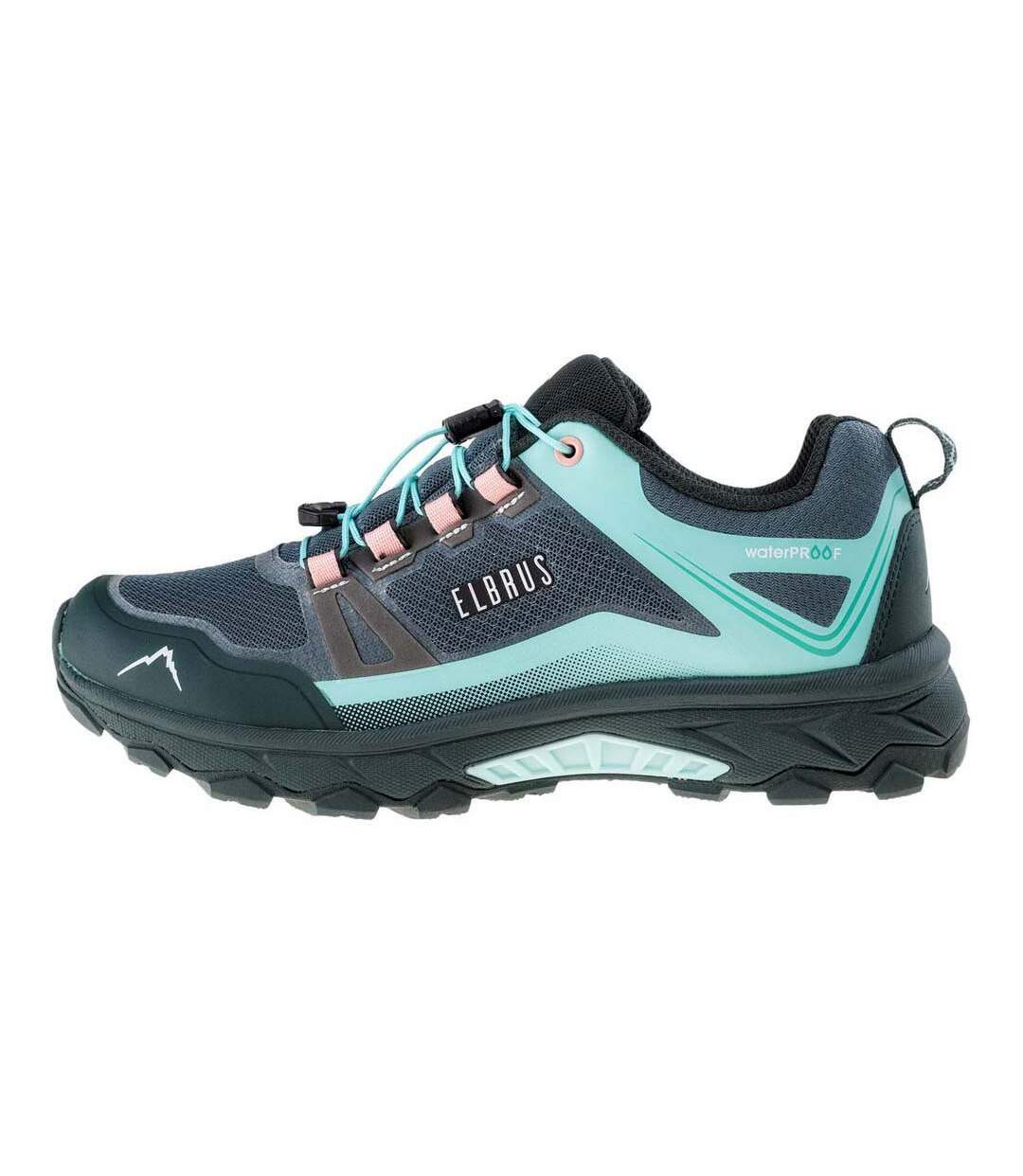 Womens/ladies ergides waterproof walking shoes balsam green/green gables/coral almond Elbrus