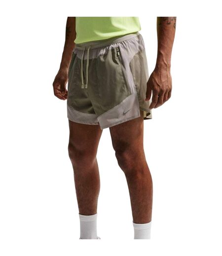 Short De Course Stride Homme Vert Militaire Turquoise Pastel Foncé Nike