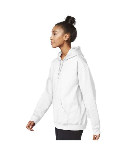 Unisex adult softstyle fleece midweight hoodie white Gildan