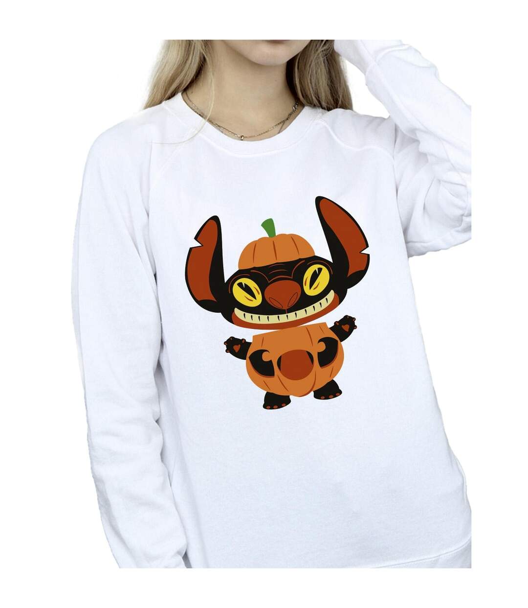 Disney Sweatshirt femme/femme Lilo & Stitch Pumpkin Costume (Blanc) - UTBI23039-3