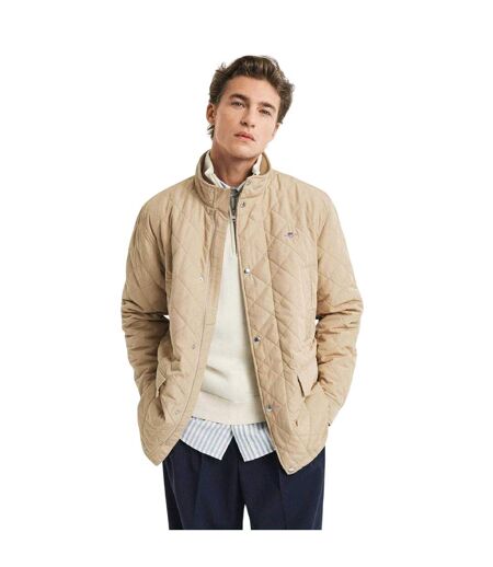Mens Waterproof Regular Jacket Khaki Tone Gant