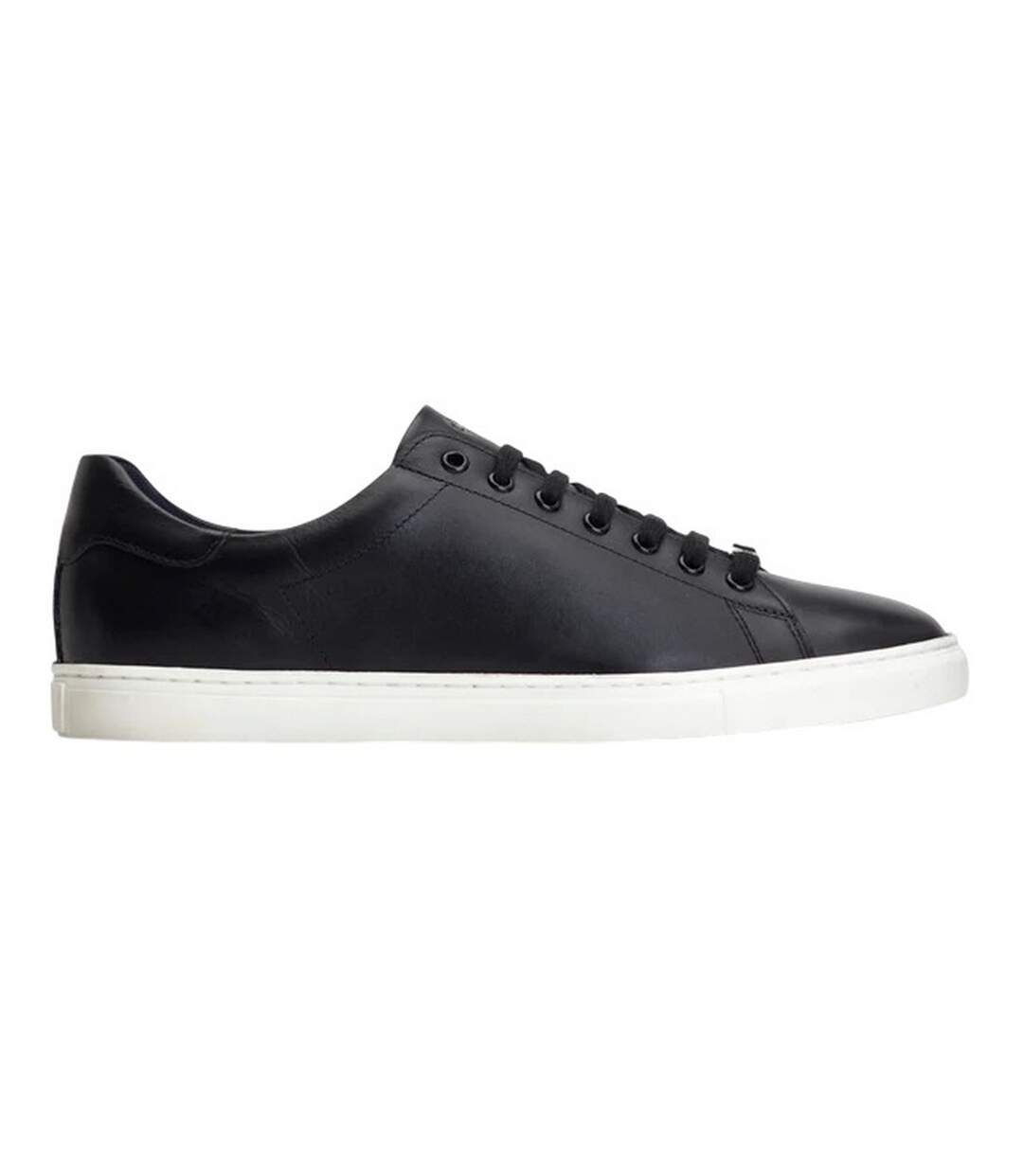 Mens tucker leather soft trainers black Base London-3