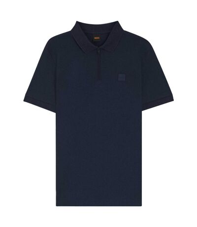 Mens Regular Short-sleeved Polo Shirt Blue Boss
