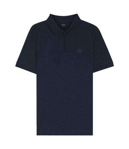Mens Regular Short-sleeved Polo Shirt Blue Boss