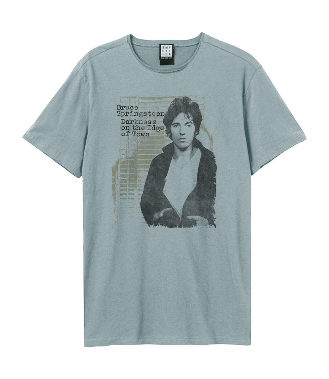 Unisex Adult Darkness Edge Of Town Bruce Springsteen T-shirt Strange Blue Amplified-1