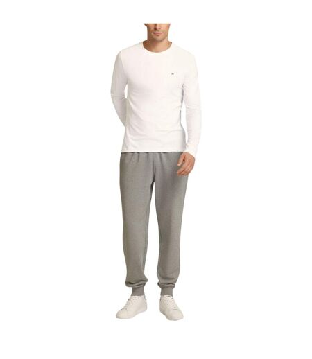 T-shirt Manches Longues Motif/style Logo Homme Écru Tommy Hilfiger