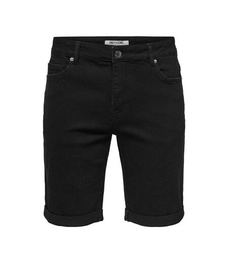 Short en jean noir homme only & sons sply