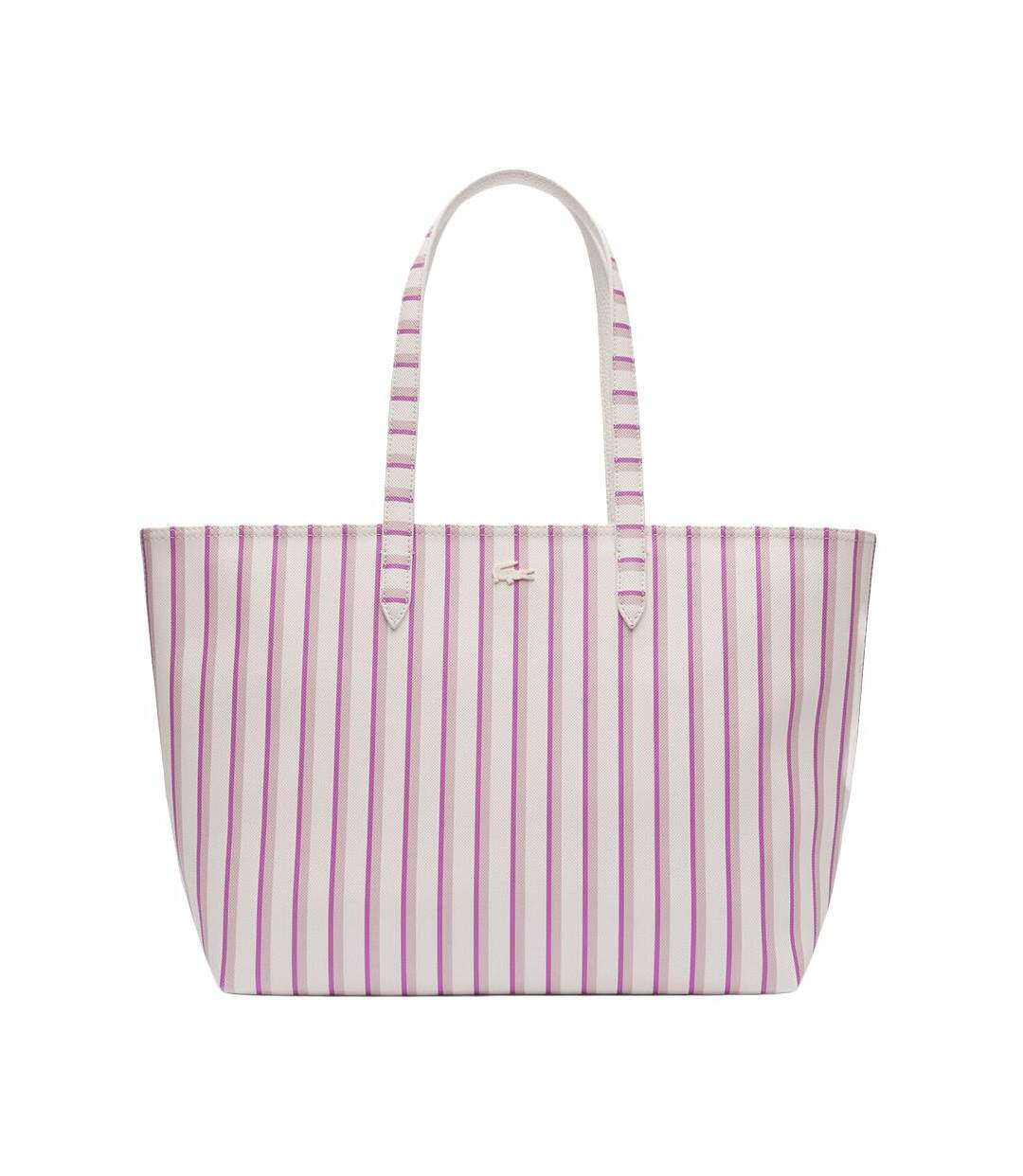 Sac cabas réversible rose/blanc femme lacoste anna-1