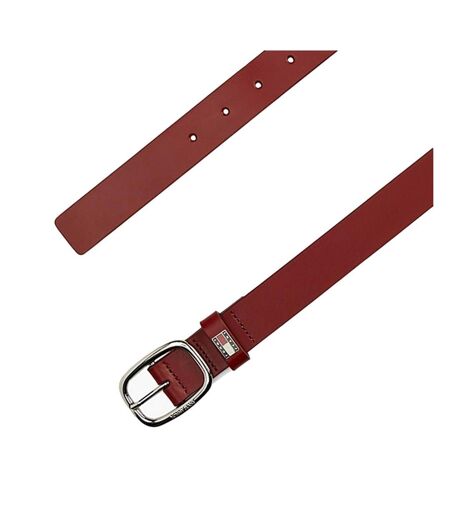 Ceinture bordeaux femme tommy hilfiger oval 3.0 - t 80
