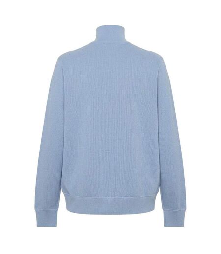 Mens Cotton Blend Quarter Zip Sweatshirt Blue Lacoste