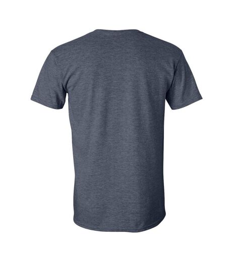 Gildan Mens Short Sleeve Soft-Style T-Shirt (Heather Navy) - UTBC484