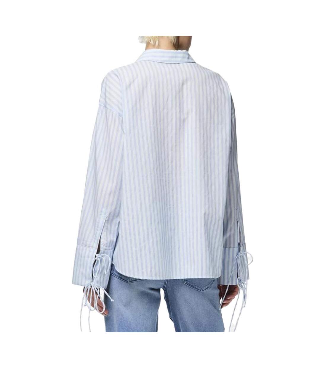 Chemise bleu à rayures femme pieces sage-2