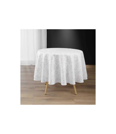 Nappe Antitache Ronde Imprimé Lonigold 180cm Blanc