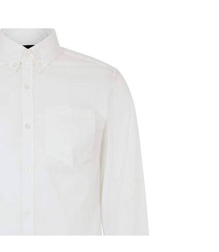 Mens Salvator Collared Long-sleeved Shirt White Criminal Damage