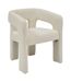 Fauteuil à dîner en bouclette AMOS - Blanc-1