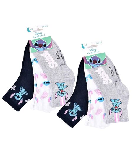 Chaussettes Pack Femme LILO ET STITCH Pack de 6 Paires 1487 QUARTER