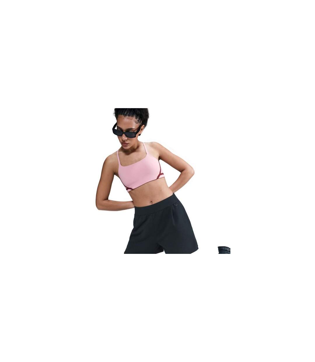 Womens/ladies Knit Loose Fit Shorts Black Smoke Nike-1