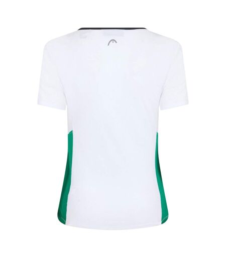 T-shirt Femme Blanc Vert Head
