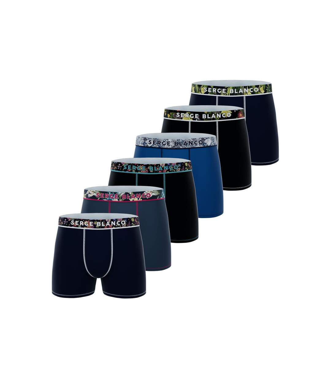 Lot de 6 boxers homme ceinture sublimation Serge Blanco Serge Blanco