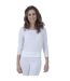 Ladies/womens thermal wear long sleeve t shirt polyviscose range british made white Universal Textiles-1