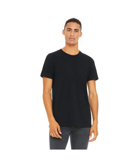 Unisex adult jersey crew neck t-shirt vintage black Bella + Canvas