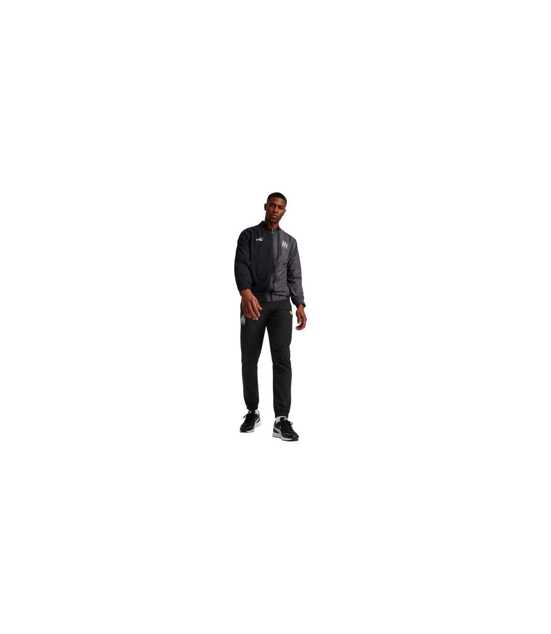 Mens Prematch Olympique De Marseille Fc Track Jacket Black Puma-1