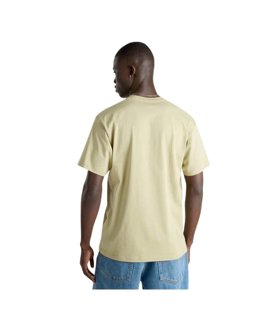 Mens Classic Logo Short-sleeved T-shirt Beige Vans-3