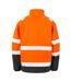 Mens Printable Safety Soft Shell Jacket Fluorescent Orange Black SAFE-GUARD By Result-2