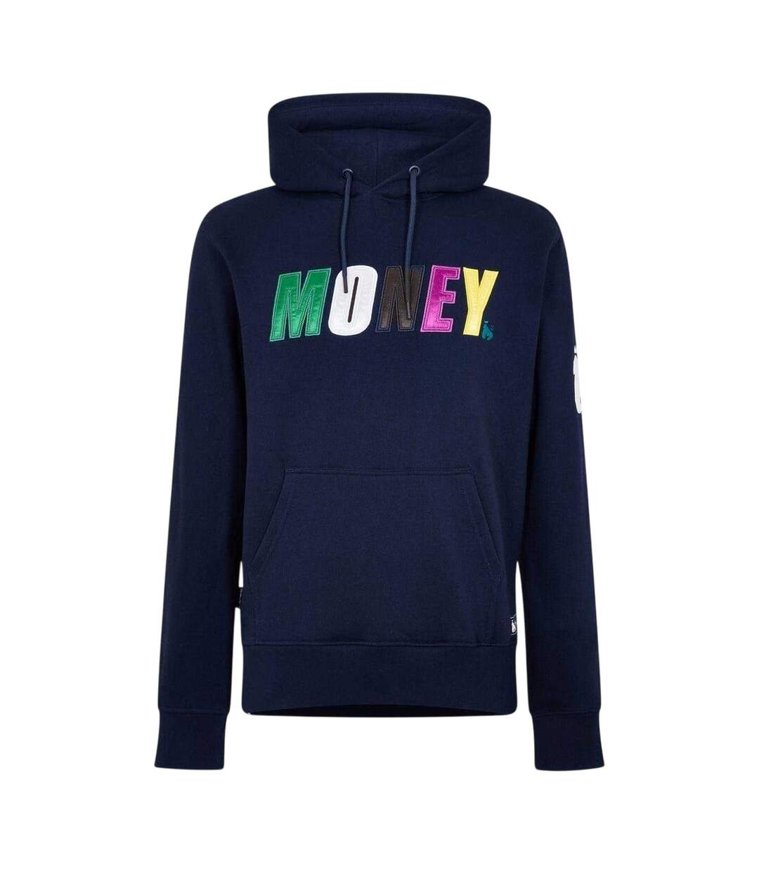 Sweat À Capuche Manches Longues Homme Bleu Marine Money-1