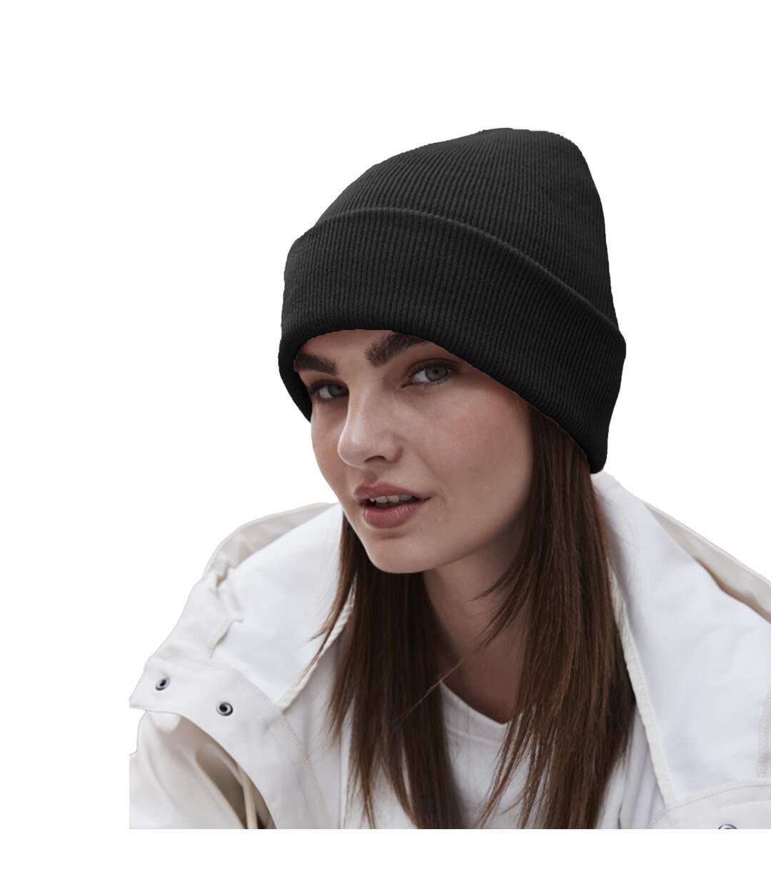 Bonnet À Manchettes Original Pour Adultes, Unisexe Noir Beechfield-1
