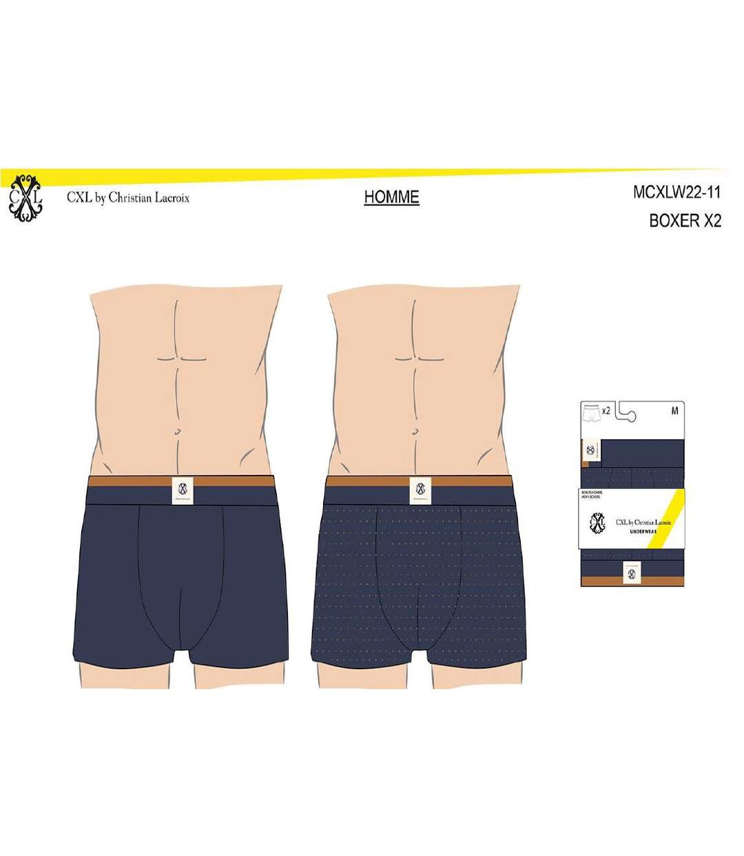 Boxer CXL By LACROIX X2 Pack de 2 Boxers CXL2460-4