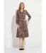 Robe mi longue col tailleur imprimé léopard-1