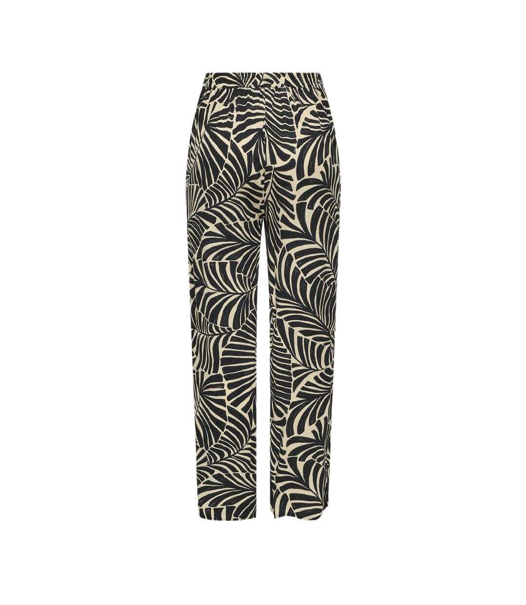 Pantalon noir/beige femme only nova life palazzo - 34-2