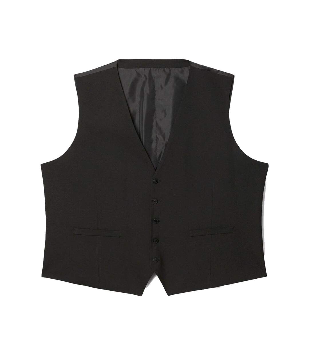 Burton Mens Single-Breasted Plus And Tall Tailored Vest (Black)