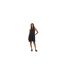 Womens/ladies Tiered V Neck Sleeveless Mini Dress Black White Brave Soul-1