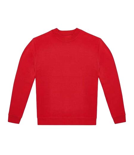 Unisex adult id.222 crew neck sweatshirt red B&C