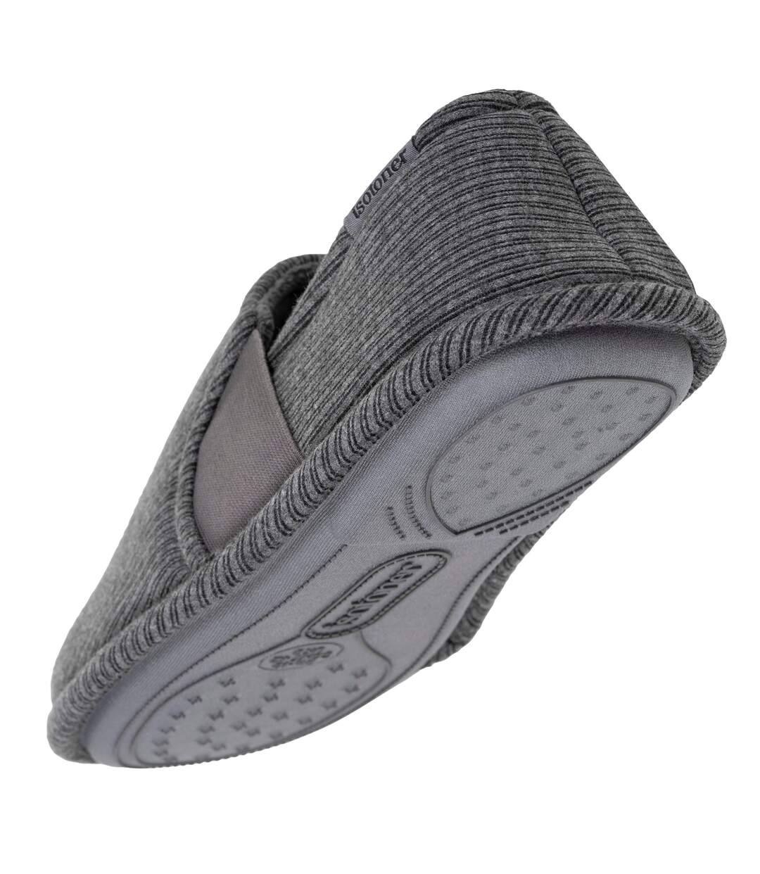 Isotoner Chaussons Charentaises homme velours doux, sans-gêne, maintien le pied-5