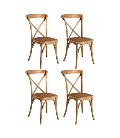 Chaise bistro en hêtre empilable Lot de 4