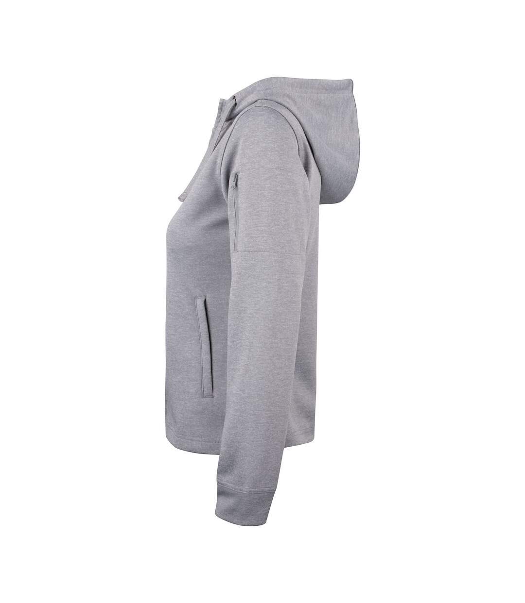 Veste à capuche basic femme gris chiné Clique