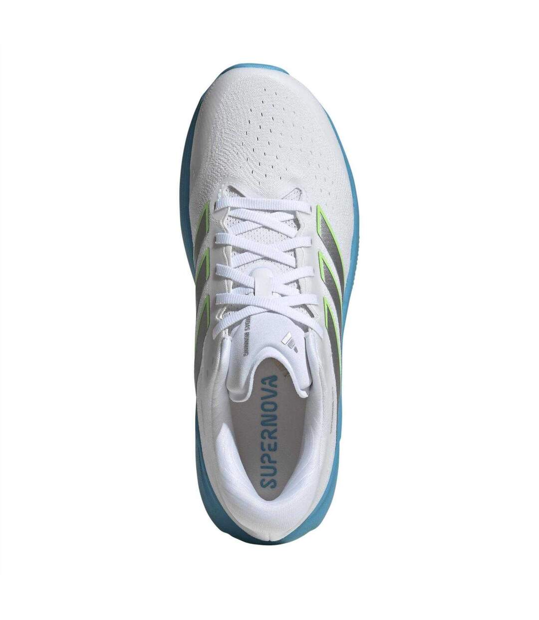 Mens Supernova Rise 3 Shoes White Blue Lime Adidas-4