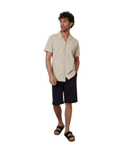 Mens Kaylian Regular Short-sleeved Shirt Stone Threadbare