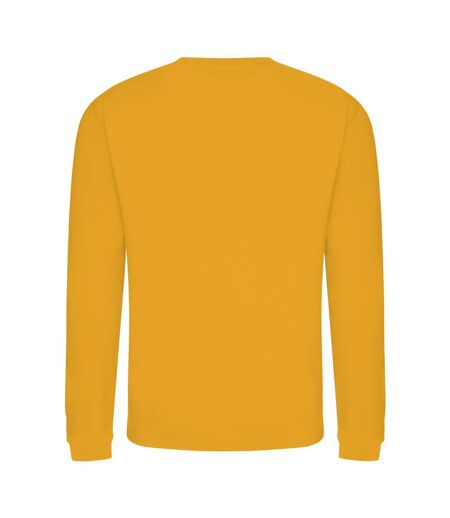 Just hoods  unisex crew neck plain sweatshirt 280 gsm mustard yellow Awdis