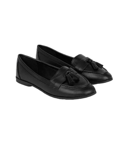 Dorothy Perkins Womens/Ladies Lennie Tassel Wide Loafers (Black) - UTDP1281